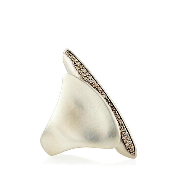 Alexis Bittar FINE Sterling Cleave Ring with Diamond Pave - Picture 3 of 15